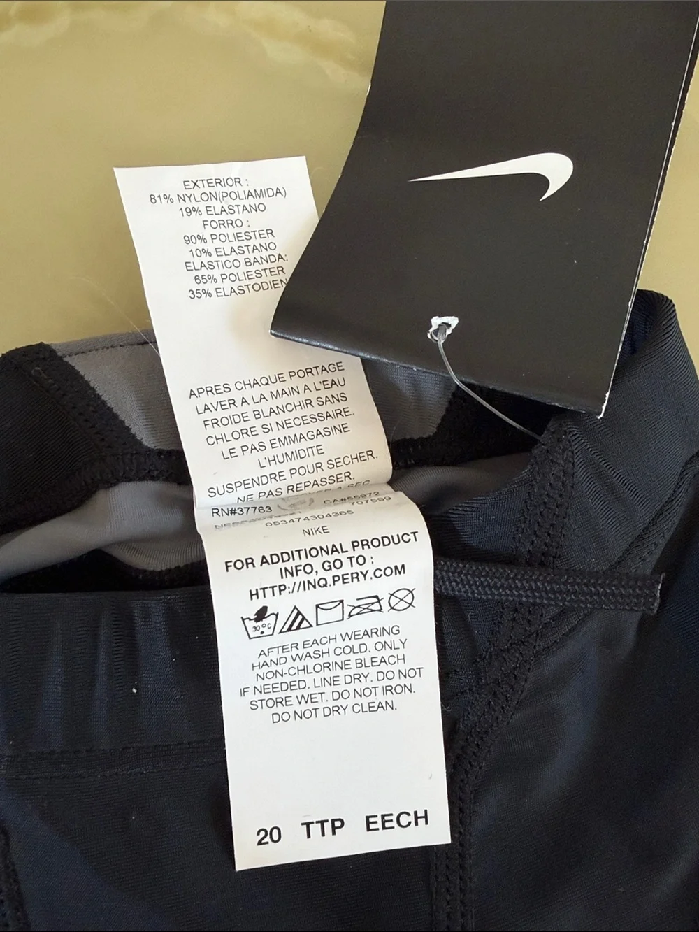 Nike NX Boys Jammer Swim Shorts Black Grey Colorblock Size 20 NWT
